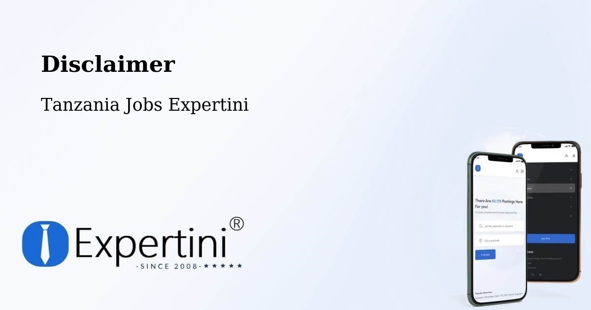 Disclaimer – Same - Tanzania Jobs Expertini